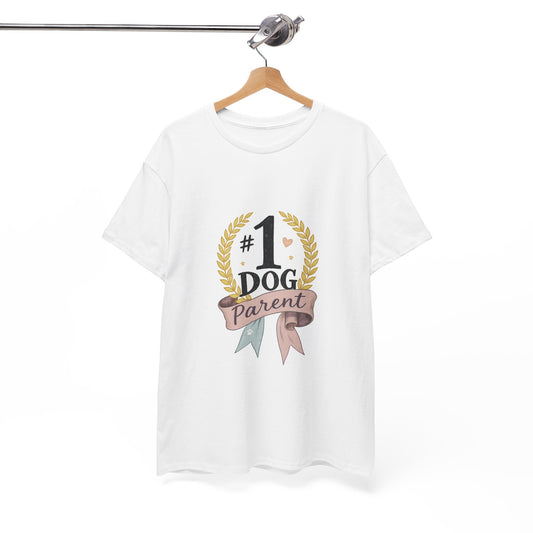#1 Dog Parent T-Shirt - Award Tee for Dog Moms & Dads, Unisex Cotton