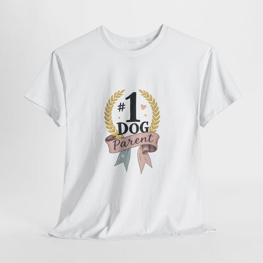 #1 Dog Parent T-Shirt - Award Tee for Dog Moms & Dads, Unisex Cotton